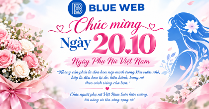 💐🌷 BLUE WEB | CHÚC MỪNG NGÀY PHỤ NỮ VIỆT NAM 20/10/2026 🌷💐