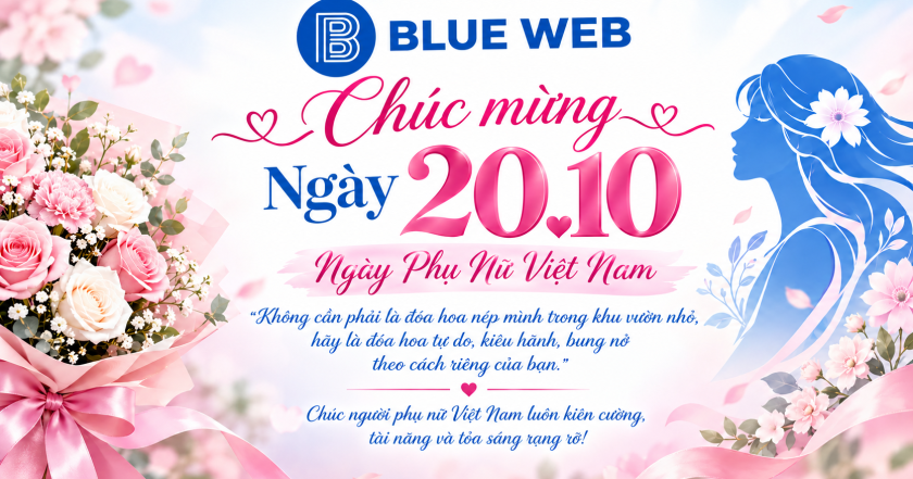 💐🌷 BLUE WEB | CHÚC MỪNG NGÀY PHỤ NỮ VIỆT NAM 20/10/2026 🌷💐