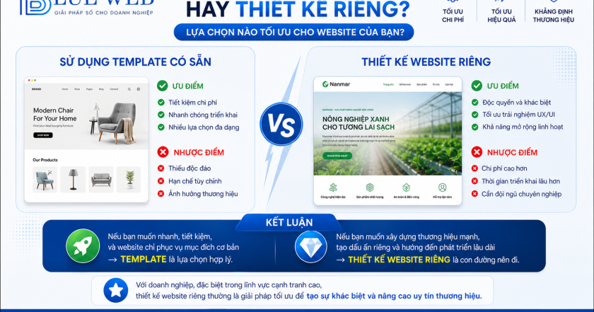 Thiết kế website: Nên chọn Template hay thiết kế riêng?
