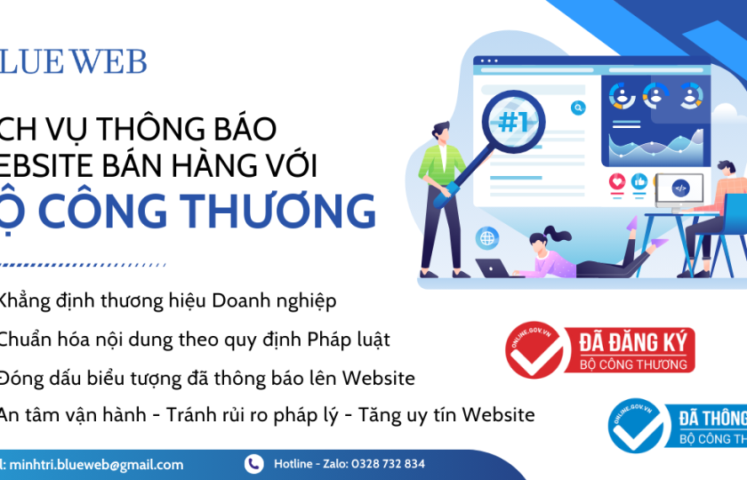 Dịch vụ thông báo website bán hàng online với Bộ Công Thương