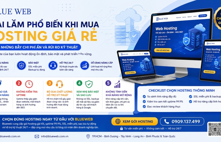 5 Sai Lầm Phổ Biến Khi Mua Hosting Giá Rẻ