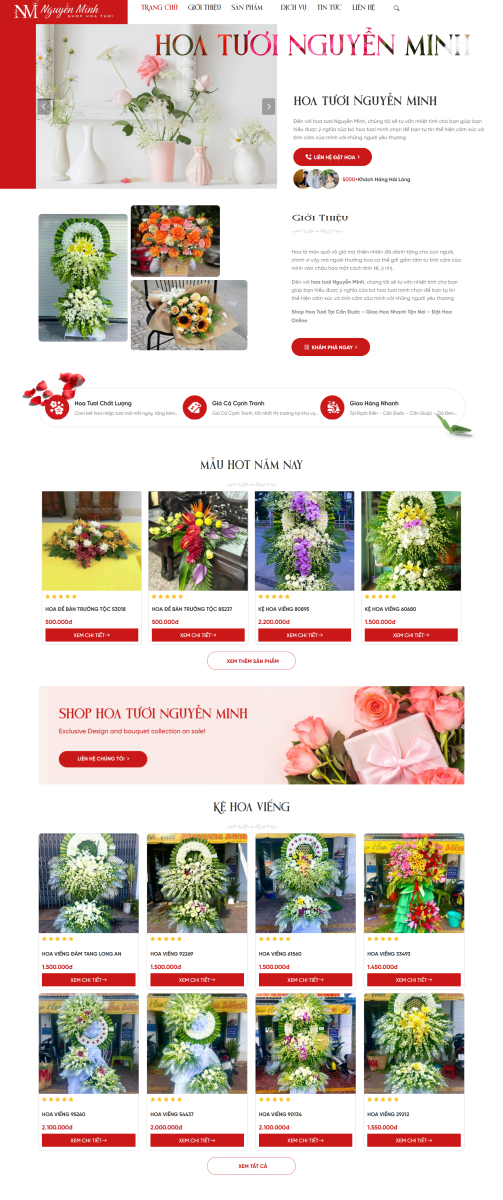 Website Nguyễn Lộc - Minh Trí BlueWeb