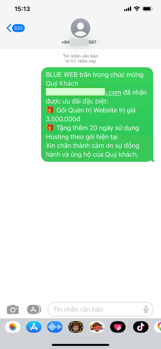 Khách hàng nhận thưởng Blueweb 4